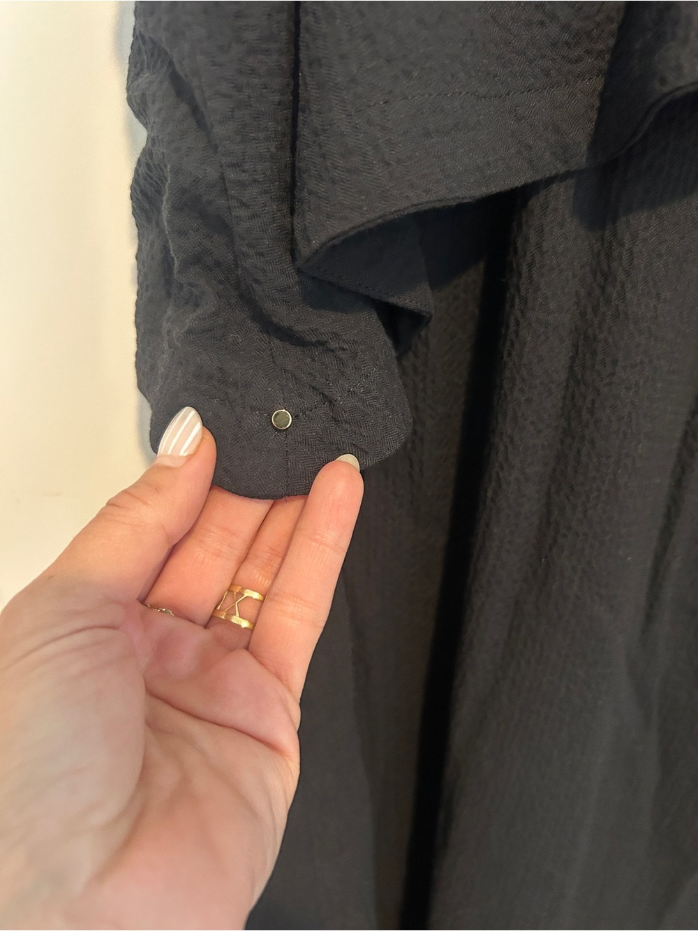 Cuyana Maxi Flounce Dress - Black; size large - Picture 5 of 10